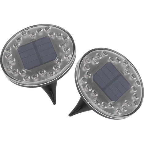 Lampes solaires de jardin enterrées étanches IP68, 24 LED, RGB, avec mode statique et rotation. (1/5)