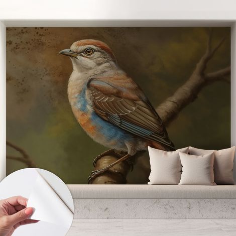 Selbstklebend Tapete modern - Wanddeko für Küche - Klebefolie Wand - luxus Look Vogelporträt 208x146 cm (1/5)
