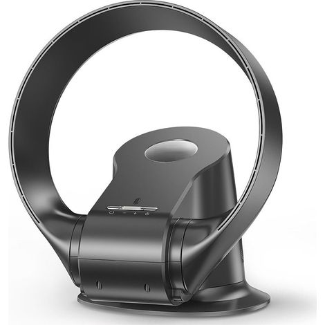 Ventilateur mural sans pales 14" – 9 réglages de vitesse, oscillant à 90°, minuterie, silencieux Ventilateur de table et mural portable pour la maison, la chambre à coucher, le bureau Comprend une t (1/5)