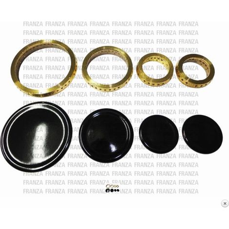 KIT PIATTELLI CORONCINE BRUCIATORI GAS FUOCHI CUCINA PIANO COTTURA TECNOGAS