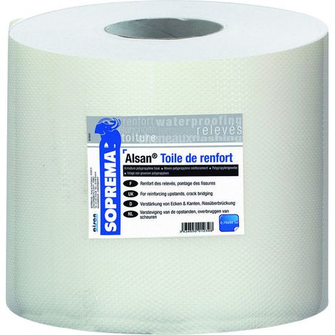 Soprema – Toile de renfort 50m x 0,15m – Armature souple pour pontage des fissures – Compatible résines ALSAN 310/500/Quick 500 (1/2)