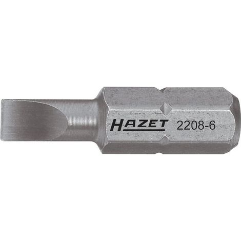 Embout-tournevis (bit) 2208-9 ∙ Hexagone massif 1/4 pouce (6,3 mm) ∙ Profil à fente ∙ Taille 1 x 6 mm