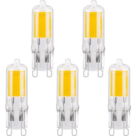 Ampoule LED, 5 unités, culot G9, 2W, 25W, 3000K, 250lm, dimmable, pour une utilisation résidentielle, commerciale et d'entretien électrique.-AquaForge (1/5)
