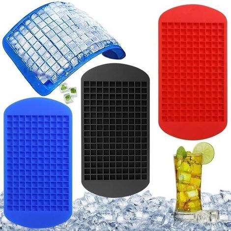 Ice cube tray - Silicone - 2 molds - Temperature resistant - Easy to unmold - Stackable (1/4)