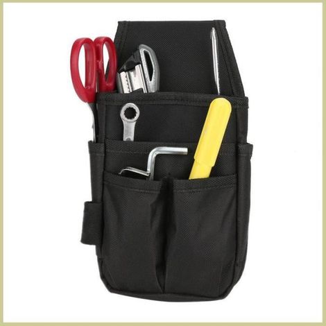 Pochette Outil Ceinture Électricien - - Polyester 600D - 13,5x25 cm - Organisateur Pratique (1/4)