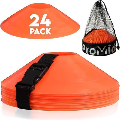 Cône D'Entraînement - Polypropylène - 22 G - Pour Football Basket-ball Et Entraînements Sportifs - Lot De 50 (1/5)