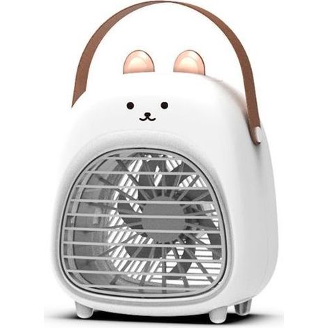Tragbare USB-Klimaanlage, Verdunstungsventilator mit 3 Geschwindigkeitsstufen und 2 Sprühdüsen, Mini-Luftkühler für den persönlichen Gebrauch – KZQ (1/2)