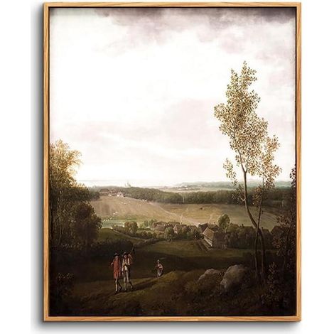 Vintage Leinwand Bilder 20x25 cm Natur Landschaft Holzrahmen-Wanddekoration (1/5)