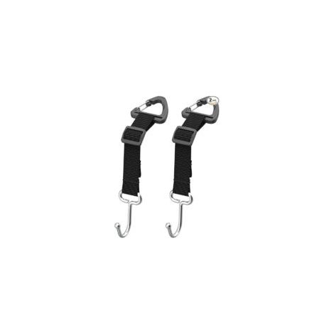 Gancho para bolsos de coche, bonito, gancho metálico invisible ajustable para colgar bolsos, organizador de perchas, resistente hasta 45 kg (paquete de 2, negro) - Crezuo