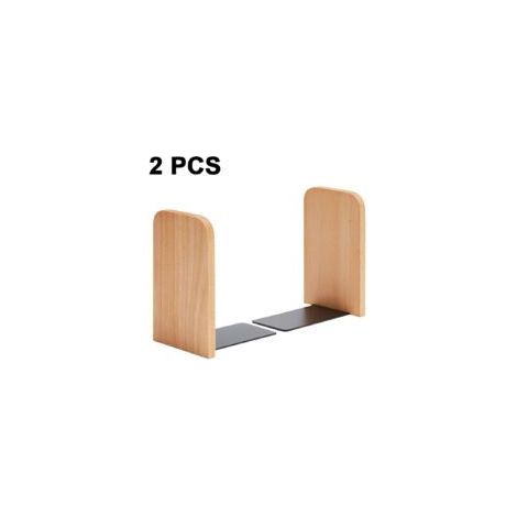 2 Pièces simples en Bois serre-Livres, épaissi Étagères de livres, serre-Livres en bois Massif, pour les Étudiants, une Tête ronde / carrée Tête(Vierkantkopf de Hêtre) (1/5)