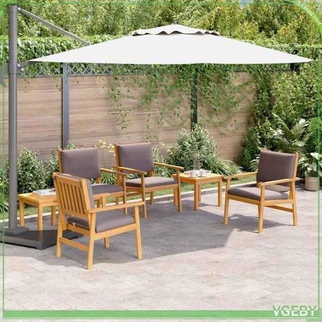 Ensemble de canapé de jardin - 3331816 - 6 pcs - Bois d'acacia massif - Marron (1/5)