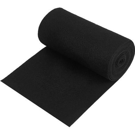 Feuille de Filtre à Charbon Actif 400x20cm, Feuille de Préfiltre Charbon Noir, Filtres à Charbon de Remplacement pour Purificateur d'Air, Filtres de Ventilation, Épaisseur 3mm (1/5)