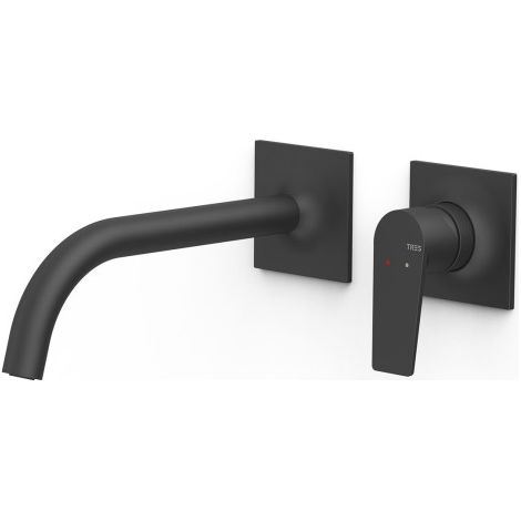 Pièce apparente pour élément encastré de lavabo Project Noir mat - TRES 22130002NM
