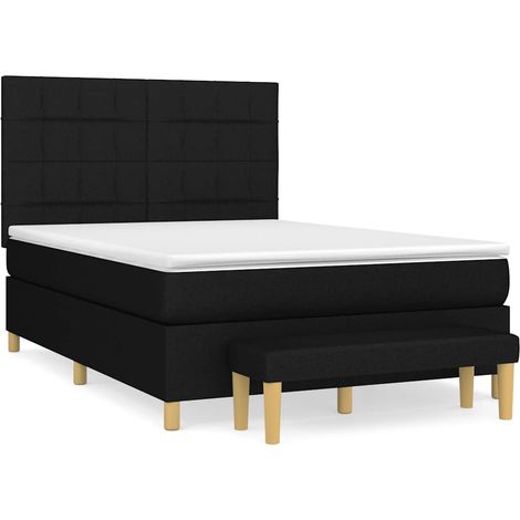 Maison Exclusive - Boxspringbett mit Matratze Schwarz 140x190 cm