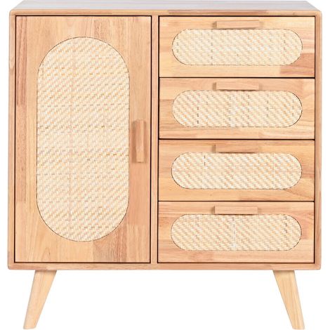 Buffet Rubberwood Ratan 73,5X35X78 Natural (1/5)