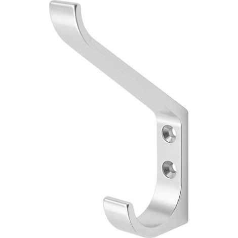 gancio da parete 0148 semplice A.86,5mm alluminio argento anodizzato H.135mm