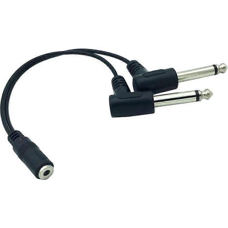 3,5-mm-Klinkenstecker (1/8 Zoll, TRS-Stereo, weiblich) auf zwei 6,35-mm-Klinkenstecker (TRS-Audiokabel mit Kabeleinsatz) (1/5)