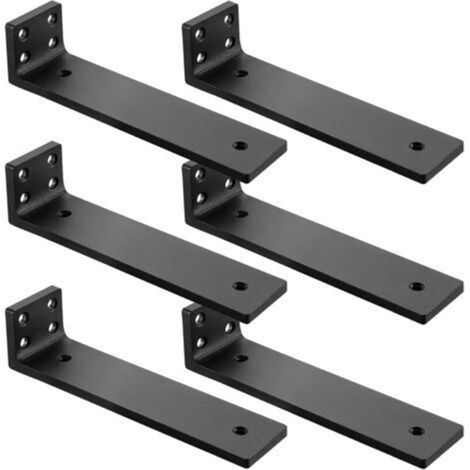 Robuste Regalhalterungen, Metall-Wandhalterung, L-förmige Regalstütze, Winkelhalterungen für Schwerlastregale, Regalhalterungen (4 x 25 cm), 6 Stück