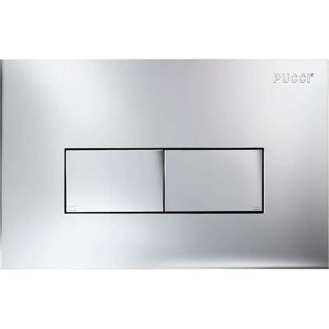 Placca per Cassetta Incasso Pucci Eco 2 Pulsanti Linea MOD.2014 Cromo (1/3)