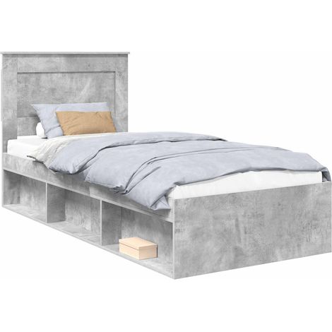 Bed Frame with Headboard Concerte 90 x 200 cm Solid Pine Wood vidaXL (1/5)