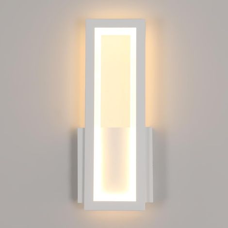 Applique Murale Intérieure LED, 16W 2000LM Lampe Murale Blanc Moderne Acrylique, Luminaire Mural Chambre 3000K Blanc Chaud pour Salon, Couloir, Escalier, 32CM (1/5)