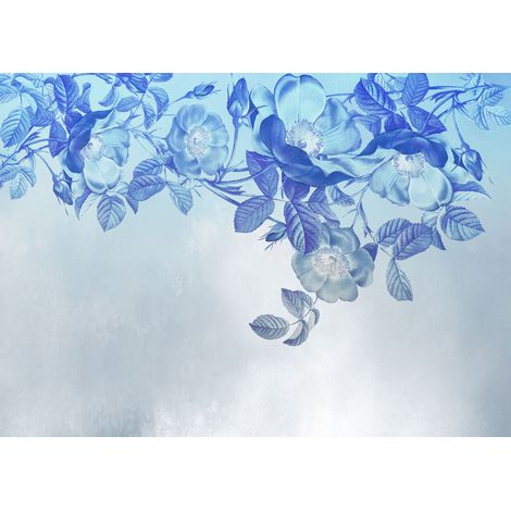 Papier peint panoramique modern,romantique,vintage & retro Aura Bleue (1/4)
