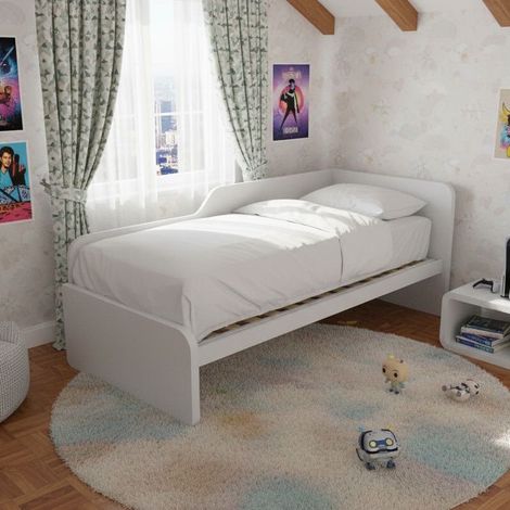 Divano letto sagomato 80x190 - Bianco