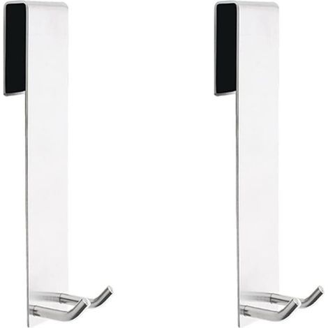 Lntyq 2 Pièces Crochets de Douche en Acier Inoxydable, Crochets de Porte de Douche Crochets, Crochets de Porte de Douche en Verre, sans Perçage Crochets de Douche, pour Suspendre Serviettes et Peignoi (1/5)