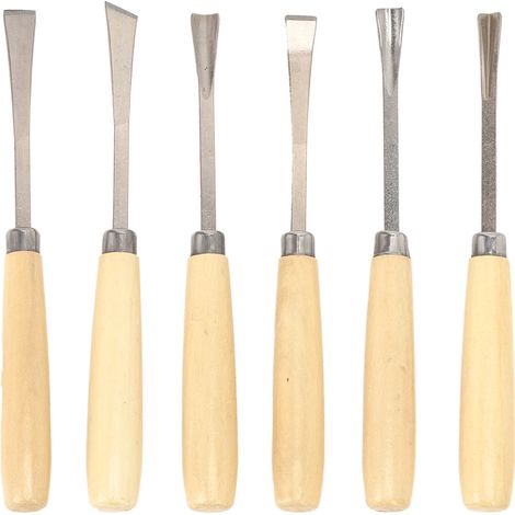 Ensemble de ciseaux à bois - 6 outils de sculpture pour gravure et travail du bois