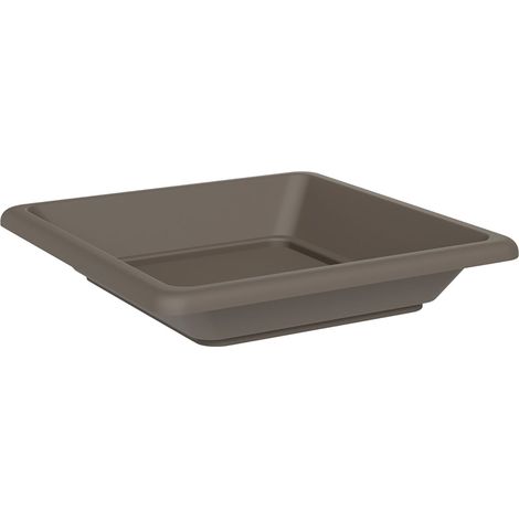 Sottovaso Quadrato per Vaso Tera Nazca Sand 45x45 cm in Plastica Riciclata Sabbia