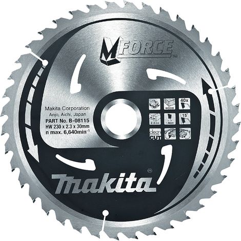 Makita Kreissägeblatt, MFORCE 230 x 30 mm • 40 Zähne