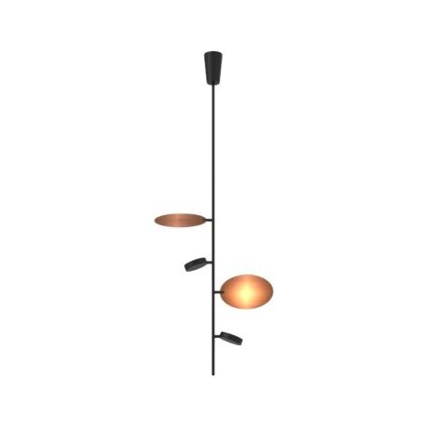 Mantra Lámpara colgante LED ZYRA negra y cobre cepillado 20W 2700K de 1800lm Ø51,7cm para uso interior (1/2)