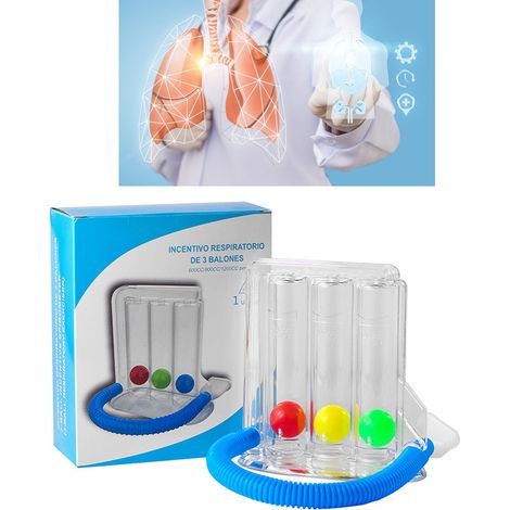Exerciceur Pulmonaire avec 3 Balles - Amélioration de la Respiration et du Contrôle du Souffle (1/5)