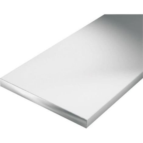 Barre Plat Aluminium - 1000 x 25 x 2 mm - Argent - 1 Pièce