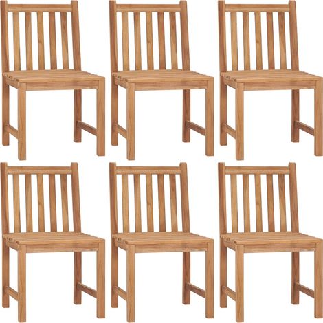 Maison Exclusive - Gartenstühle 6 Stk. mit Kissen Massivholz Teak