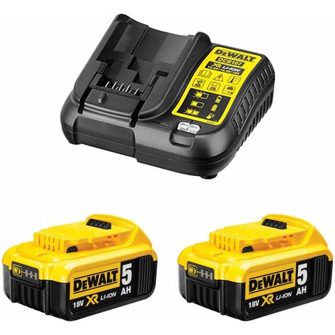 Power Set DeWALT (2 x 18V 5,0 Ah + DCB107) (1/3)