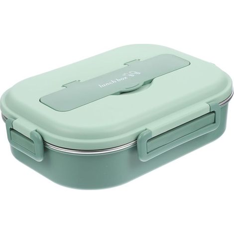 Boîte à bento en acier inoxydable 1300 ml 4 compartiments (1/5)