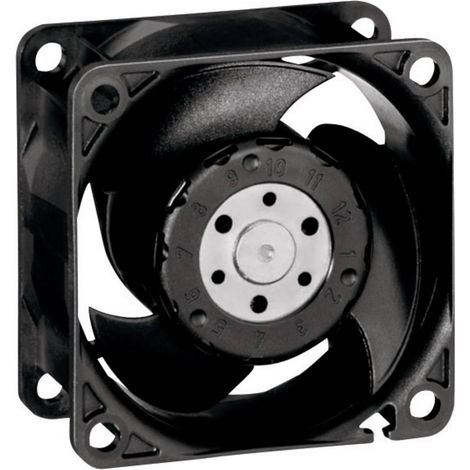 ebm-papst 612 JH ventilador axial 12 V negro 6x6x3.2 cm