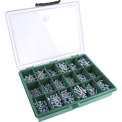 Kit de vis en Acier, 1230 pièces, Vis auto taraudeuses, No. 10, No. 4, No. 6, No. 8 ( Prix pour 1 Kit )