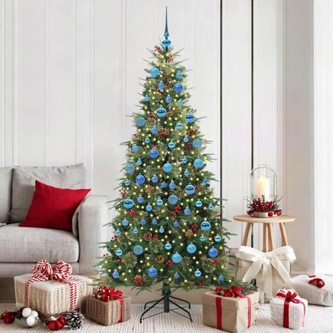 Künstlicher klappbarer Weihnachtsbaum Grün 180 cm PE und PVC
