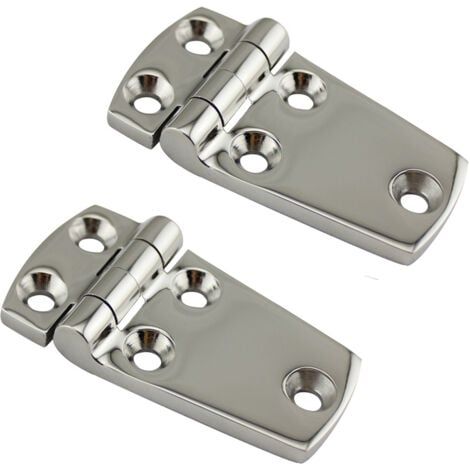 Support de Matériel Porte Charnière en Acier Inoxydable - À Toute Épreuve pour Bateau, Cabinet, Plateforme - Marin, Garage, 2pcs 38 mm x 70 mm (1/4)