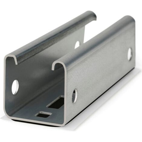 Boite de 50 - Rail solaire perforé INDEXTRUT avec ruban d'étanchéité adhésif en butylène - 41 x 41 x 1,5 - L.125mm