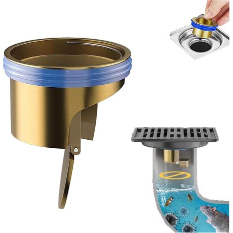 (1 pièce, or) Noyau désodorisant pour siphon de sol de toilette, siphon de sol de douche (1/5)