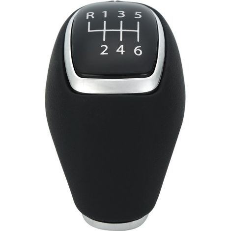 Suitable for Hyundai I30 and Kia, gearshift lever, black leather, glossy edge, manual transmission (6 gears), one piece per pack.--DTEKGAZ (1/4)