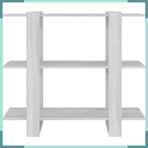 813567 Bibliothèque/Séparateur de pièce Sonoma gris 100x30x87 cm (1/5)