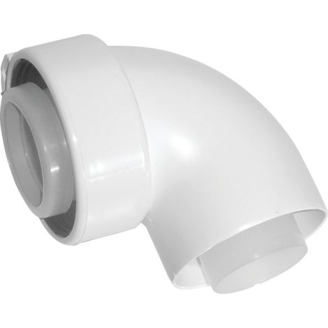 Coude ubbink condensation gaz/fioul pptl/pvc 90 blanc 80/125