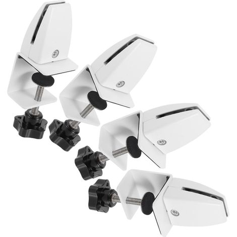 4 supports de séparation de bureau en alliage d'aluminium blanc (1/5)
