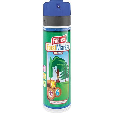 Spray de marquage bleu fluo - contrôlé KWF Roland Endres Forst-Marker Ergo 360°, aérosol 500ml (1/2)