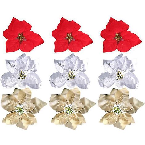 18 Stück Weihnachtsblumen