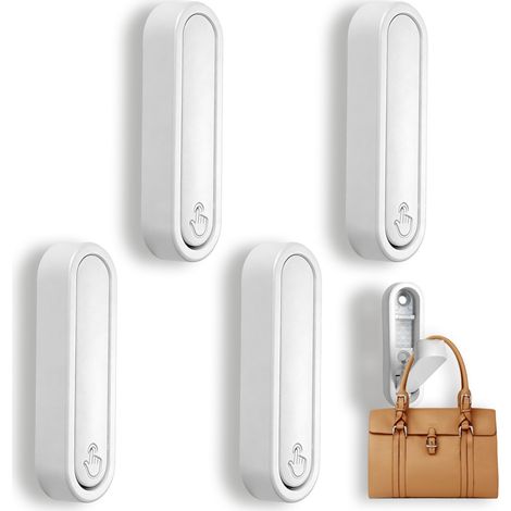 Crochets Muraux Pliables 4 Pièces Crochet Mural en Aluminium Suspendre une Charge 15kg Porte Manteau Mural Robuste Patere Murale Invisibles pour Accrocher Manteaux Sacs Chapeau Bureau Chambre Bain (1/4)